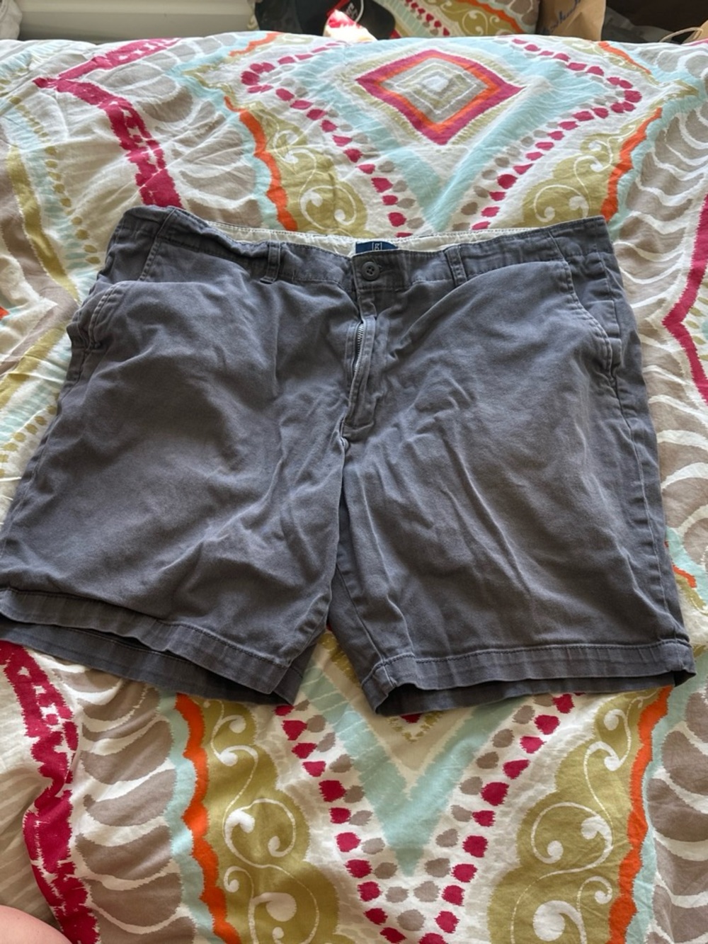 George Men's Slate Gray Flat Front Shorts
